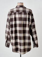 Chemise manches longues marron COLLUSION pour homme seconde vue