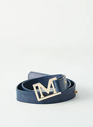 Ceinture effet matière satinée bleu SANS MARQUE femme