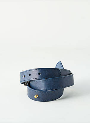 Ceinture effet matière satinée bleu SANS MARQUE femme