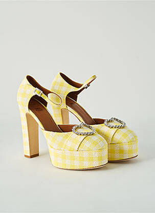 Escarpins fermeture boucle(s) talon haut de 10cm et plus jaune MALONE SOULIERS femme