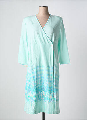 Chemise de nuit manches longues bleu EGATEX femme