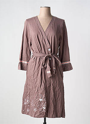 Chemise de nuit imprimé pois marron SENORETTA femme
