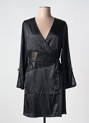 Déshabillé effet matière satinée noir ROSE POMME femme