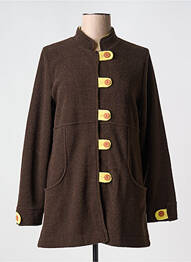 Robe de chambre col col montant marron SENORETTA femme