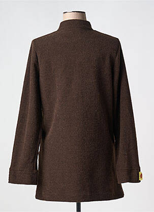 Robe de chambre col col montant marron SENORETTA femme