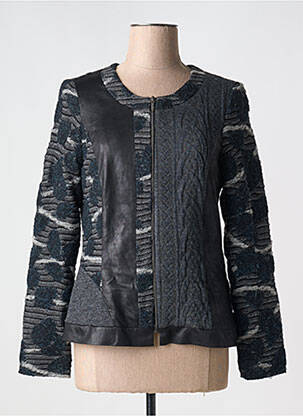 Veste casual col rond gris MERI & ESCA femme