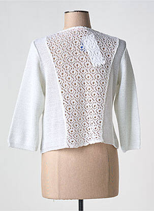 Gilet manches longues manches 3/4 blanc GRIFFON femme