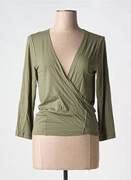 Gilet manches longues stretch vert GRIFFON femme