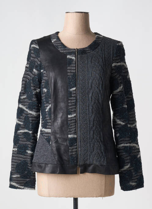 Veste casual col rond gris MERI & ESCA femme