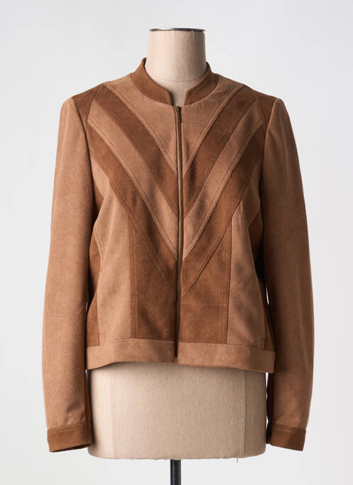 Veste casual col rond marron MERI & ESCA femme