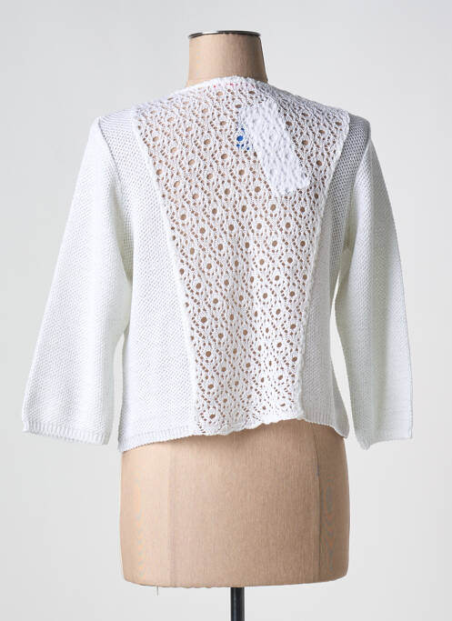 Gilet manches longues manches 3/4 blanc GRIFFON femme