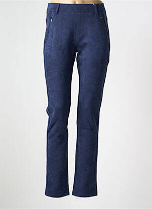 Jegging tissage suedine taille normale bleu QUATRE VINGT JOURS femme