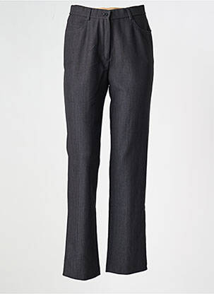 Pantalon droit taille à pinces taille haute gris GUY DUBOUIS femme