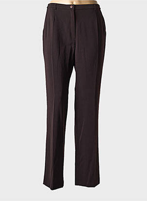 Pantalon droit taille haute taille haute marron GUY DUBOUIS femme