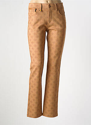 Pantalon slim stretch taille normale beige QUATRE VINGT JOURS femme