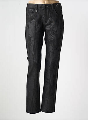 Pantalon slim taille élastique taille normale noir QUATRE VINGT JOURS femme