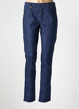 Jegging tissage suedine taille normale bleu QUATRE VINGT JOURS femme