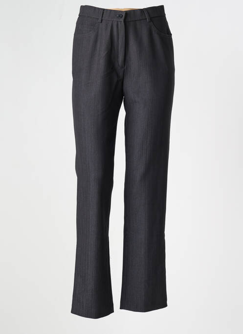 Pantalon droit taille à pinces taille haute gris GUY DUBOUIS femme