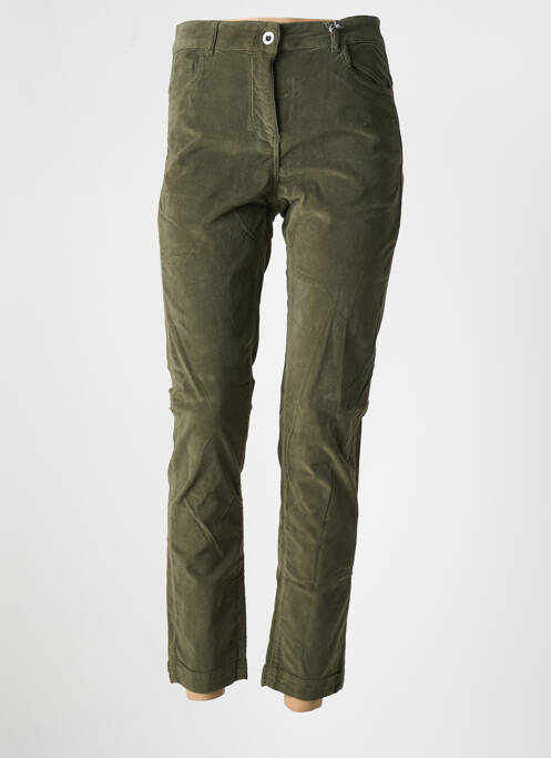Pantalon slim stretch taille normale vert 7 SEASONS femme