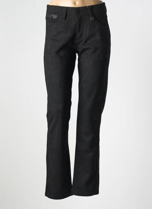 Pantalon slim noir QUATRE VINGT JOURS pour femme