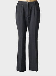 Pantalon droit fermeture zippée sous rabat boutonné taille normale gris RICHY femme