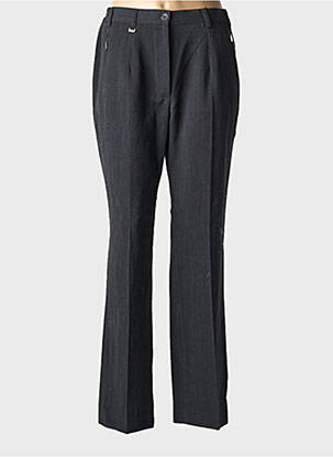 Pantalon droit fermeture zippée sous rabat boutonné taille normale gris RICHY femme