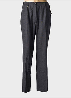 Pantalon droit fermeture zippée sous rabat boutonné taille normale gris RICHY femme