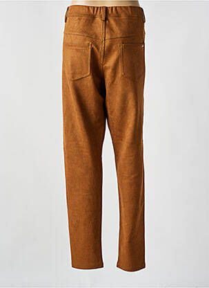 Jegging tissage suedine taille normale marron QUATRE VINGT JOURS femme