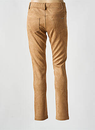 Jegging tissage suedine taille normale beige QUATRE VINGT JOURS femme