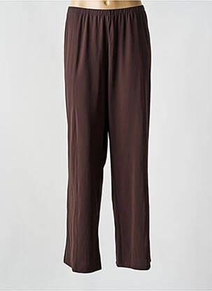 Pantalon droit stretch taille normale marron GUY DUBOUIS femme