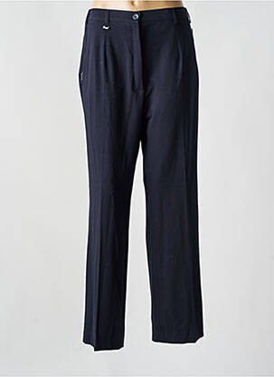 Pantalon droit tissage crêpe taille normale bleu RICHY femme