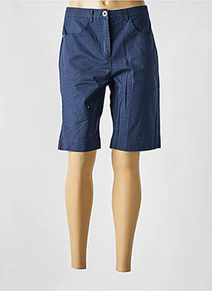 Bermuda tissage popeline bleu CONCEPT K femme