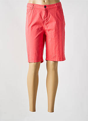 Bermuda tissage popeline taille normale orange GUY DUBOUIS femme