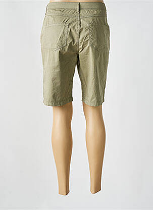 Bermuda tissage popeline taille normale vert GUY DUBOUIS femme