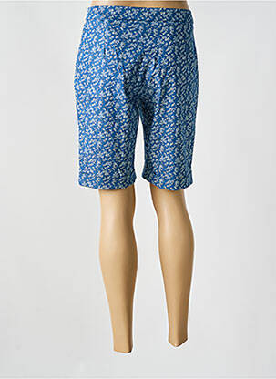 Bermuda taille à pinces taille normale bleu GUY DUBOUIS femme