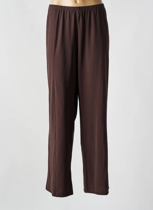 Pantalon droit stretch taille normale marron GUY DUBOUIS femme