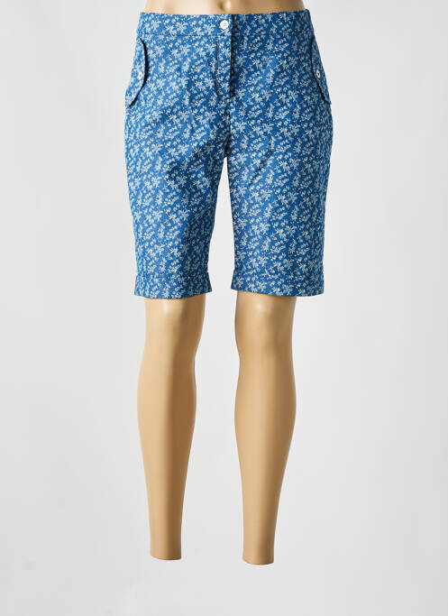 Bermuda slim taille normale bleu GUY DUBOUIS femme