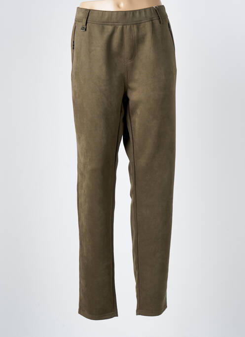 Jegging tissage suedine taille normale vert QUATRE VINGT JOURS femme