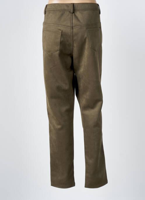 Jegging tissage suedine taille normale vert QUATRE VINGT JOURS femme