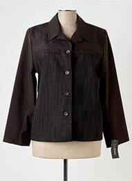 Veste casual col chemisier marron GUY DUBOUIS femme