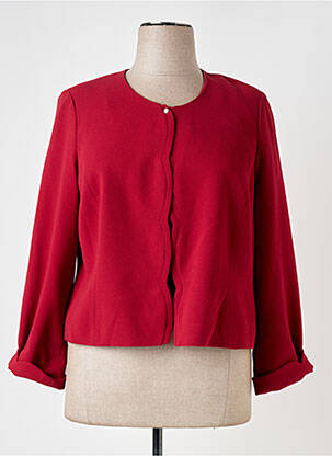Veste casual col rond rouge GUY DUBOUIS femme