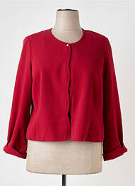 Veste casual col rond rouge GUY DUBOUIS femme