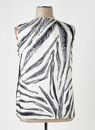 Blouse imprimé fantaisie sans manche noir MERI & ESCA femme