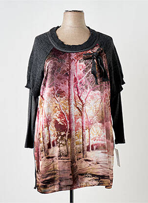 Tunique manches longues col rond gris MERI & ESCA femme