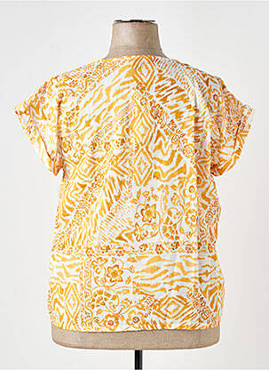 Chemisier manches courtes manches courtes jaune 7 SEASONS femme
