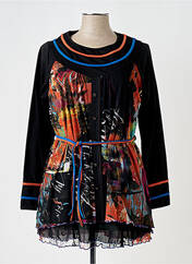 Tunique manches longues noir QUATRE VINGT JOURS pour femme seconde vue