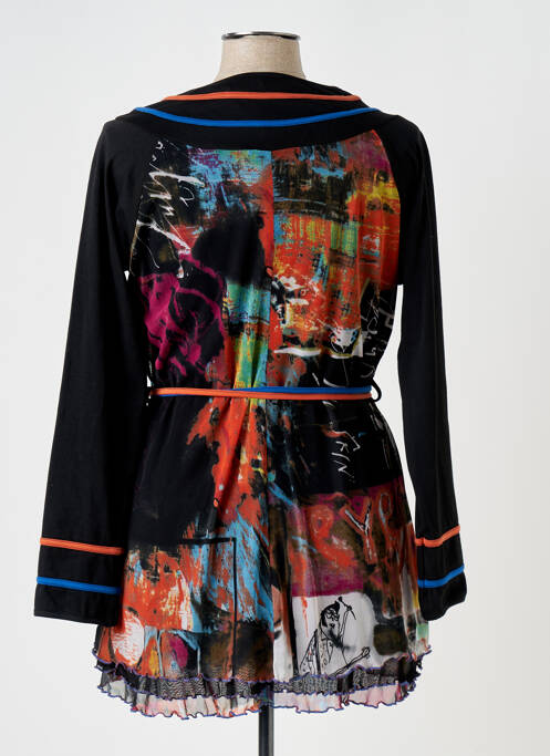 Tunique manches longues noir QUATRE VINGT JOURS pour femme