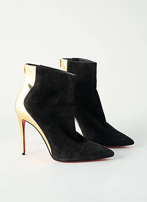 Bottines/boots matière lisse talon haut de 10cm et plus noir CHRISTIAN LOUBOUTIN femme