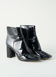 Bottines/boots matière lisse talon de 7 à 9cm noir COSMOPARIS femme