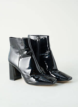 Bottines/boots matière lisse talon de 7 à 9cm noir COSMOPARIS femme